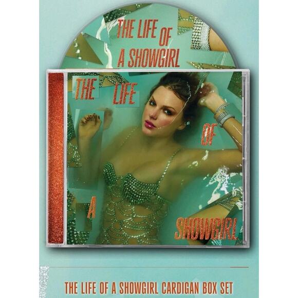 XL/2X Taylor Swift Life Of A Showgirl Orange Glitter Cardigan Box Set UNOPENED - Picture 5 of 7